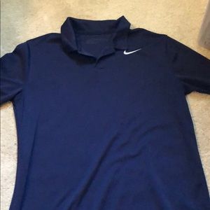 Navy blue nike youth golf shirt or polo